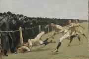 Frederic Remington Touchdown oil